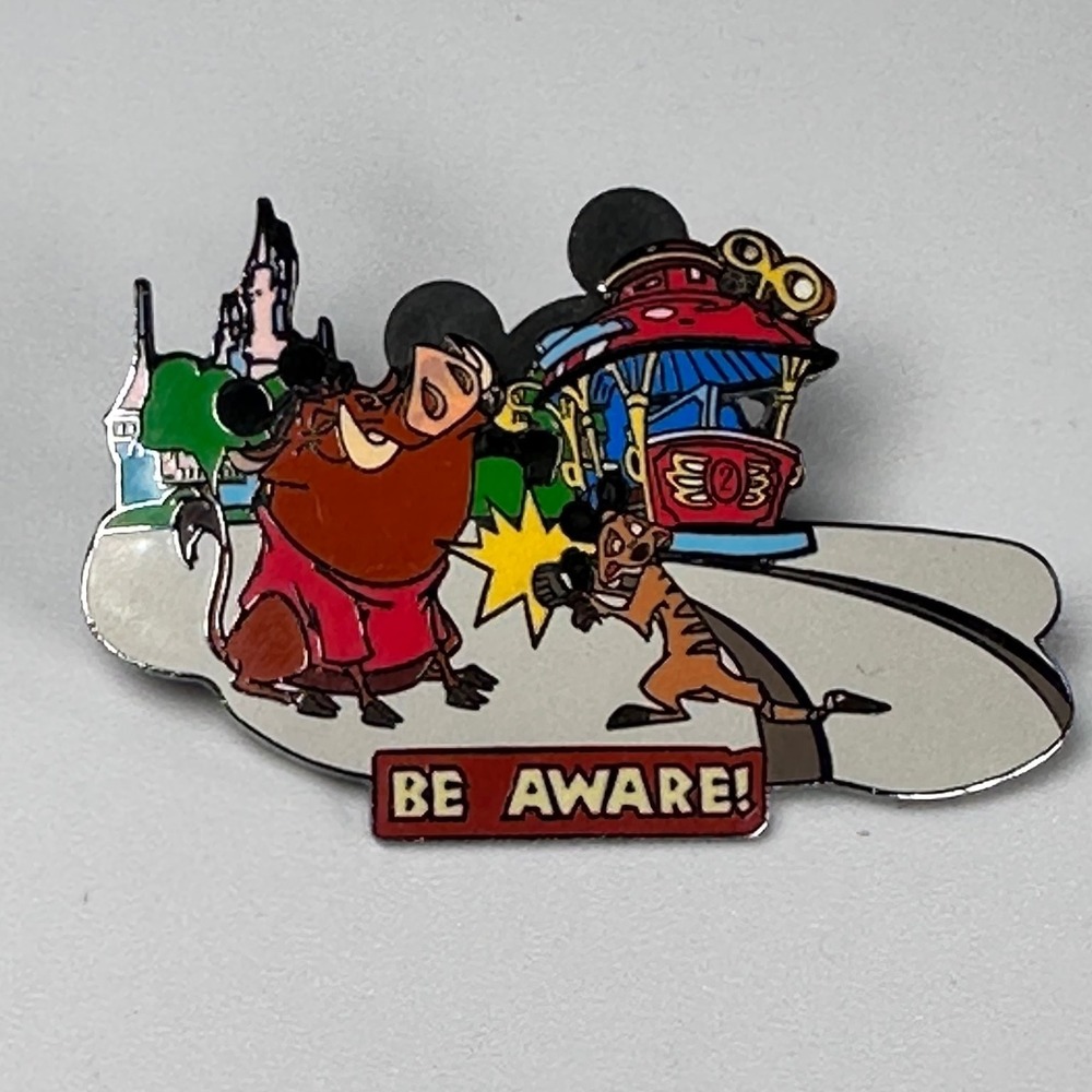 Wild About Safety "Be Aware" #5 of12 Disney Pin Pumbaa & Timon The Lion King VTG